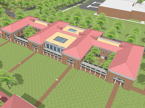 Faculty Office Building Pavilions with Outdoor Porches